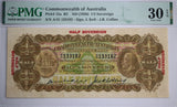 1926 Kell/Collins 10 Shilling Half Sovereign Overprint VF30EPQ Last Prefix Banknote