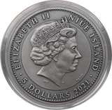 2021 2oz Antiqued Silver Bushido Coin in Capsule