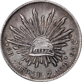 Mexico 1890 Silver 8 Reales Fine