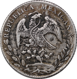 Mexico 1877 Silver 8 Reales Fine w/ Chopmarks