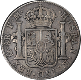 Mexico 1794 Charles IV Silver 8 Reales w/ Chopmarks gFine