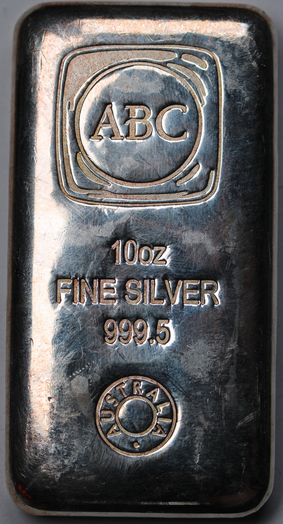 ABC 10oz Silver Cast Bar – Thompsons Coins