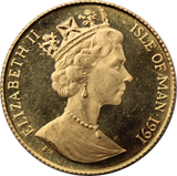 1991 Isle of Man 1/20oz Gold Angel Bullion Coin