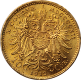 Austria 1912 10 Corona - Francis Joseph I Gold Coin