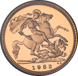 1982 GB Gold Half Sovereign Proof Coin
