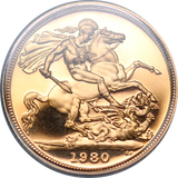 1980 GB Gold Sovereign Proof Coin