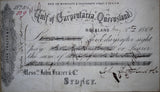 1869 John Frazer (Gulf of Carpentaria) Sight Note aVF