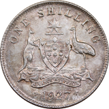 1927 Australia Silver Shilling aUNC