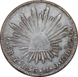 Mexico 1856 Silver 8 Reales Fine