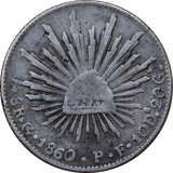 Mexico 1860 Silver 8 Reales Fine
