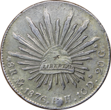 Mexico 1876 Silver 8 Reales VF