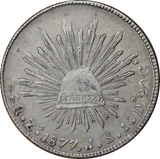Mexico 1877 Silver 8 Reales VF