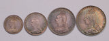 1890 Silver Maundy Coin Set Queen Victoria