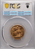 1913 Melbourne Mint Gold Sovereign PCGS MS62