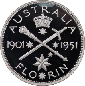 1998 1951 Federation Silver Florin Coin