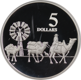 1997 Camel Pack Train $5 Silver Proof Coin