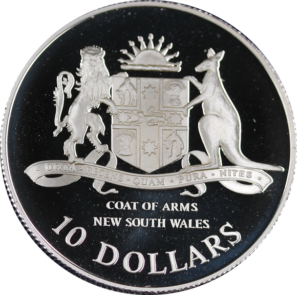 1987 State Series NSW Silver $10 Proof Coin