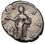 Rome Faustina I The Elder Silver Denarius 141AD Fine