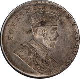 British-India 1912-1936 Rupee Type II Obverse Brockage Error VF