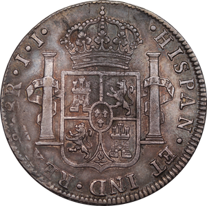 Mexico 1814-JJ Silver 8 Reales EF