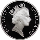 1993 Silver $5 Explorers - Lawson, Blaxland, Wentworth Coin