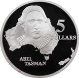 1993 Silver $5 Explorers - Abel Tasman Coin