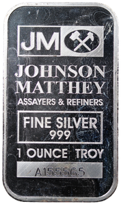 Johnson Matthey 1oz Silver Minted Bar