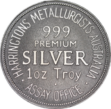 1oz Silver Harringtons Assay Office Round