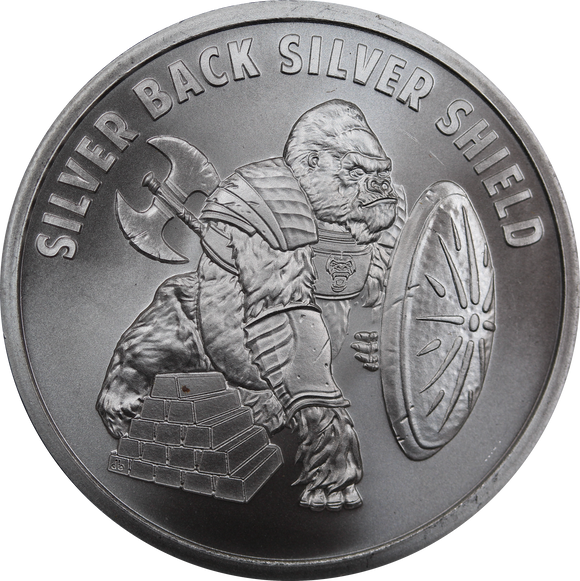 2023 Silver Backed Silver Shield BU 1oz Silver Round