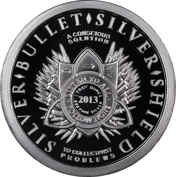 2013/14 Silver Bullet Silver Shield New Years 1oz Round