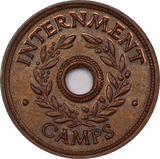 1943 One Shilling Internment Token UNC