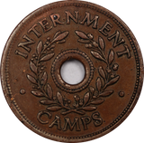 1943 One Shilling Internment Token Very Fine