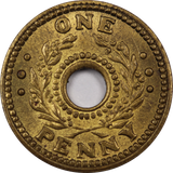 1943 One Penny Internment Token good EF