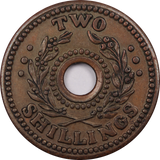 1943 Two Shilling Internment Token Extremely Fine