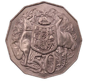 1976 Coat of Arms 50c Coin