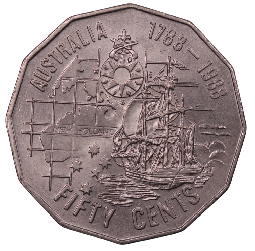 1988 Bicentenary 50c Coin