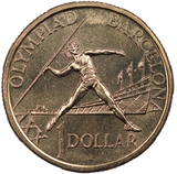 1992 Barcelona Olympics $1 Coin