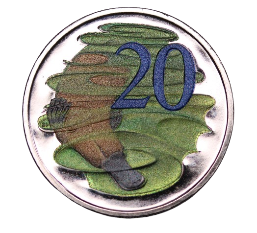 2013 Hyper Metallic Coloured 20c Coin