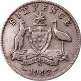 1942S Sixpence gFine