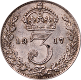 GB 1917 3 Pence VF