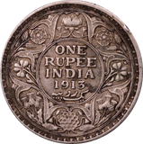 India-British 1913 Rupee VF