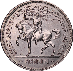 1934/35 Centenary Florin gEF