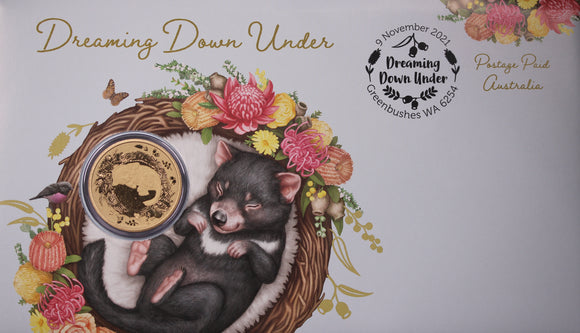 2021 Dreaming Down Under Tasmanian Devil $1 PNC