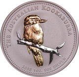 2005 1oz Silver Gilded Kookaburra Coin