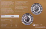 2009 Perth ANDA Show 1oz Kookaburra and Koala Silver Coin Pair