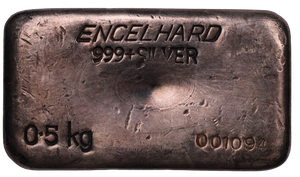 Engelhard Second Series 500g Silver Cast Bar