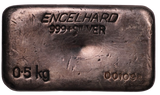 Engelhard Second Series 500g Silver Cast Bar