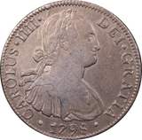 Mexico 1798 Silver 8 Reales Charles IIII VF