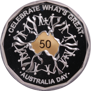 2010 Australia Day 50c Silver Proof Coin