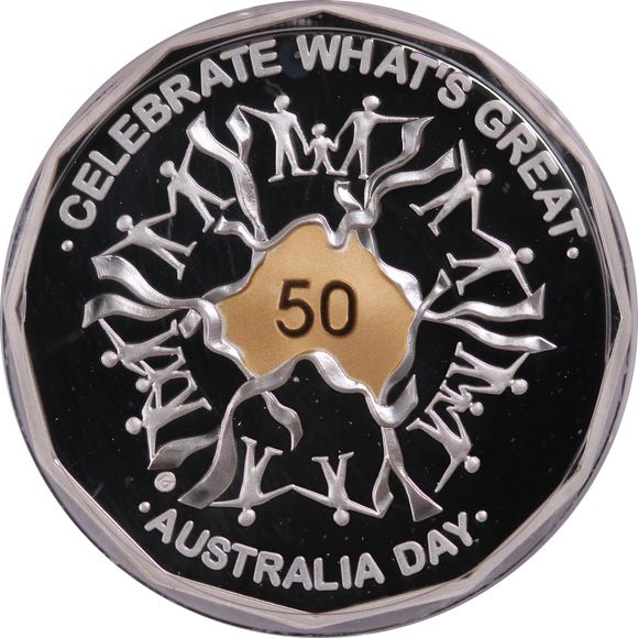 2010 Australia Day 50c Silver Proof Coin